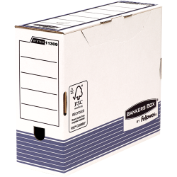 Bankers Box Caja de Archivos Tamaño A4 Fastfold - Certificacion FSC - Medidas Internas 26x10x31.50cm - Medida Del Lomo 100mm