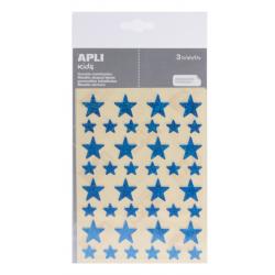 Apli Gomets Estrella Holograficos - Tamaño 12.5mm y 19.5mm - Adhesivo Permanente - 120 Gomets por Bolsa - Desarrollo de Habilida