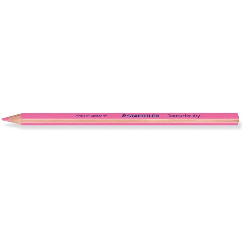 Staedtler Textsurfer Dry 128 64 Lapiz Fluorescente de Color Triangular - Mina de 4mm - Madera de Bosques Sostenibles - Color Ros