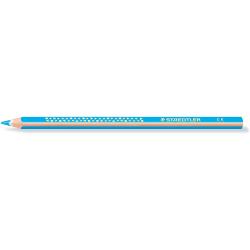 Staedtler Jumbo Noris 128 Lapiz Triangular de Color - Mina de 4mm - Resistencia a la Rotura - Diseño Ergonomico - Color Azul Cla