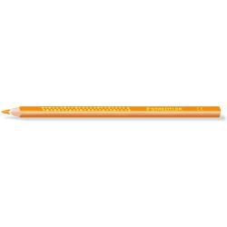 Staedtler Jumbo Noris 128 Lapiz Triangular de Color - Mina de 4mm - Resistencia a la Rotura - Diseño Ergonomico - Color Naranja