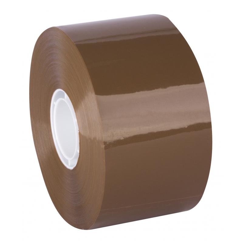 Apli Precinto Compact sin Ruido Pp Acrilico - 50mm x 132m - Grosor 28?m - Marron