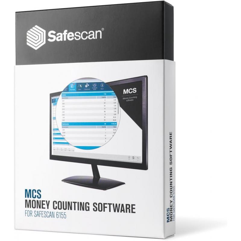 Safescan MCS Software para Conteo de Dinero - Compatible con Safescan 2465-S, 2665-S, 2685-S, 2865-S, 2985-SX, 2995-SX, 1450, 61