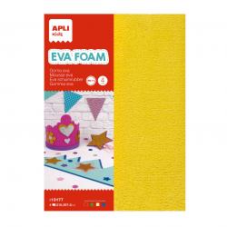 Apli Goma Eva Toalla - Medida A4 - 4 Hojas - Colores Rojo, Verde, Amarillo y Azul