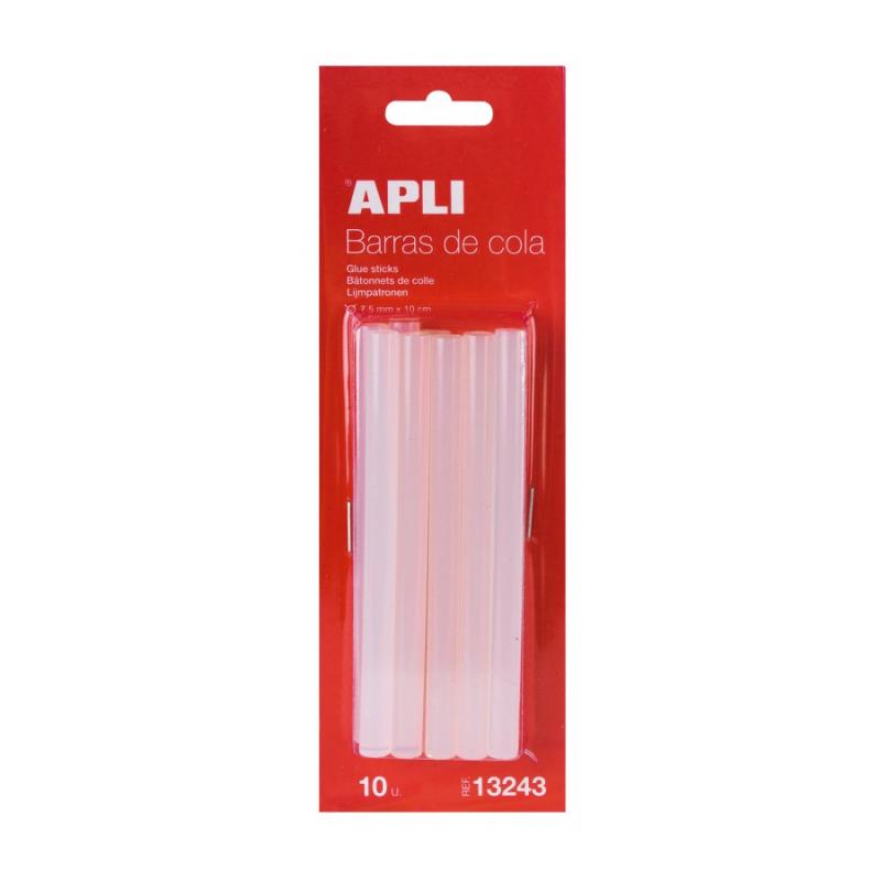 Apli Pack de 10 Barras de Cola Termofusible Ø 7,5mm x 10cm