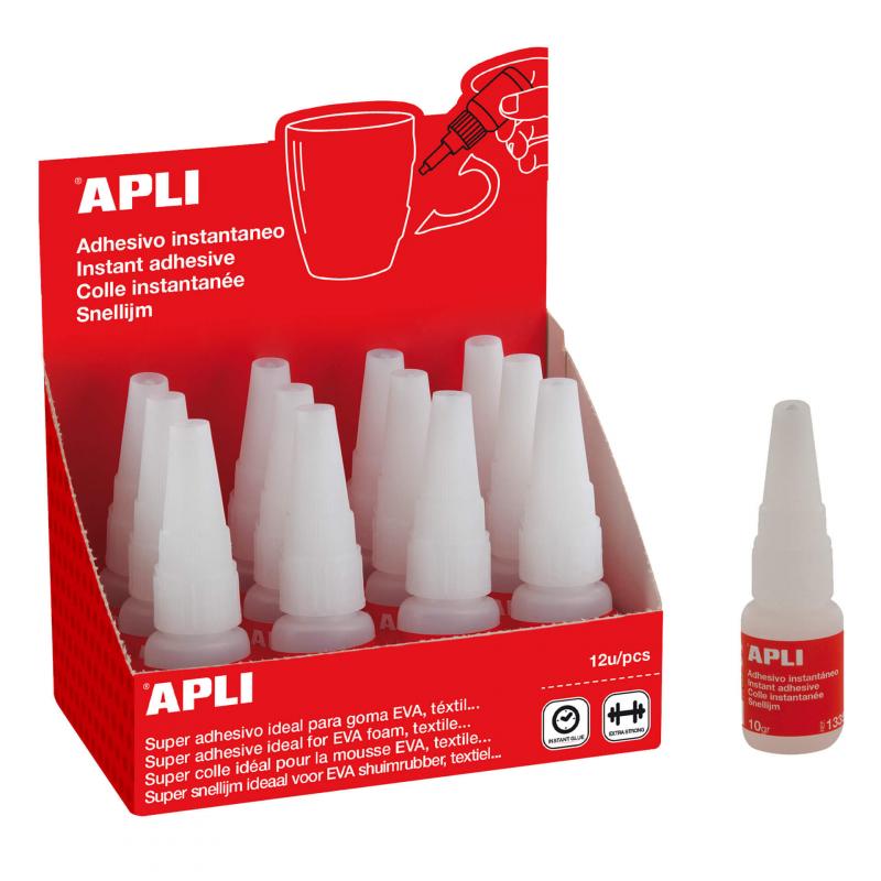 Apli Super Adhesivo Instantaneo 10g - Secado Rapido - Formula Resistente - Transparente