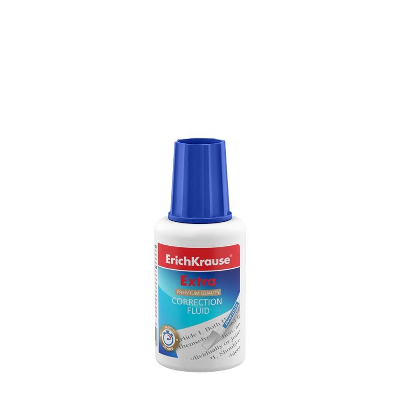 Erichkrause Corrector Liquido Extra con Esponja - Secado Rapido - Opacidad en Fotocopias - Eficiente y Economico - Resistente al