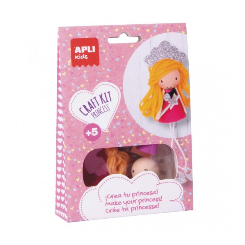 Apli Mini Kit de Manualidades Crear una Princesa - Reduce el Estres - Mejora la Memoria - Desarrolla la Coordinacion