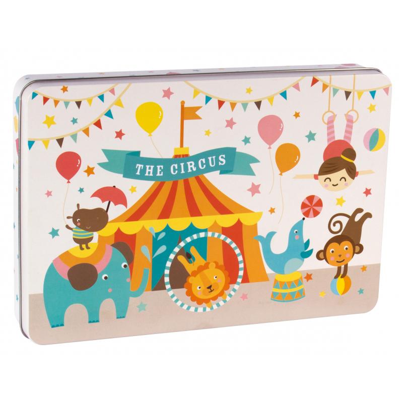 Apli Kids Puzzle Tematica Circo - 24 Piezas de 8x8cm - Diseño Exclusivo de Lily Lane - Facil Manejo para Niños - Carton de 2mm c