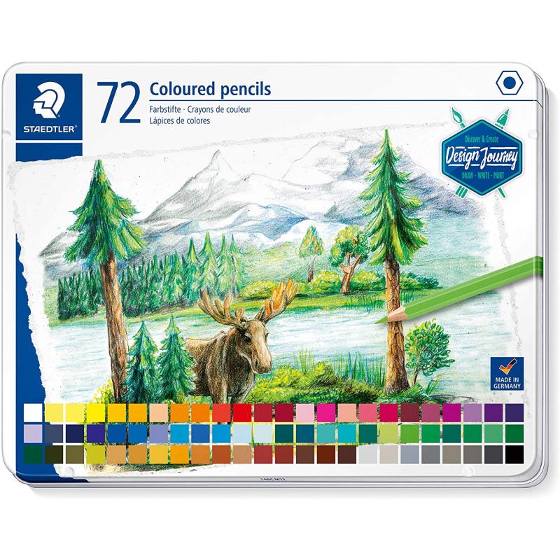 Staedtler 146C Pack de 72 Lapices de Colores - Mina Suave - Colores Surtidos