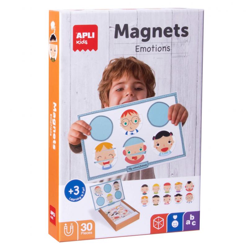 Apli Kids Juego Magnetico Emociones - Escenario Imantado de 28x18 - 30 Fichas Tematicas - Fomenta la Observacion y la Imaginacio