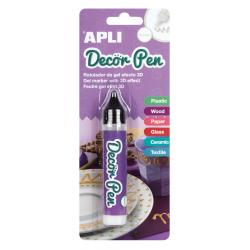 Apli Rotulador de Gel 3D Metalizado - 25ml - Personaliza Facilmente Regalos, Objetos, Tarjetas, Detalles, Fotos, Carpetas - Colo