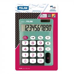 Milan Calculadora 10 Digitos Dots & Buttons- Calculadora de Sobremesa - Teclas grandes - Tecla rectificacion entrada de datos - 