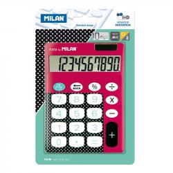 Milan Dots & Buttons Calculadora 10 Digitos - Calculadora de Sobremesa - Teclas Grandes - Tecla Rectificacion Entrada de Datos -