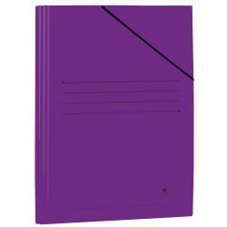 Mariola Carpeta de Carton Plastificado Folio 500gr/m2 - Medidas 34x25cm - Cierre con Goma Elastica - Color Violeta