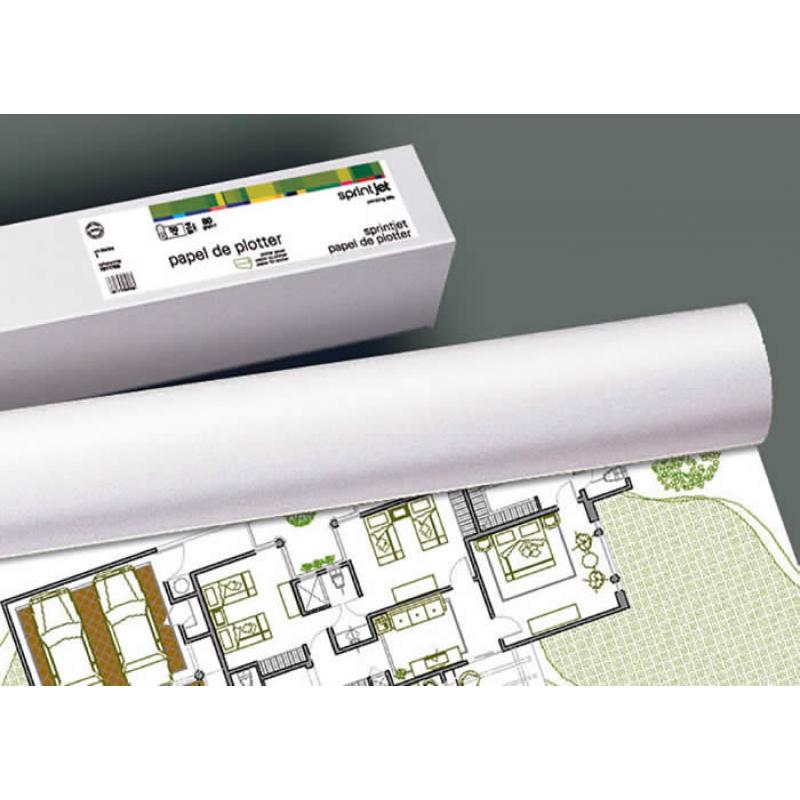 Fabrisa Plus Bobina de Papel para Plotter 80gr - Medidas 610mm x 50m