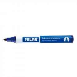 Milan Rotuladores Permanentes con Punta Redonda - Punta 4 mm - Tinta a Base de Alcohol - Color Azul