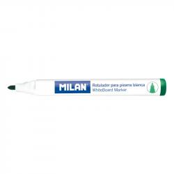 Milan Rotuladores para Pizarra Blanca con Punta Redonda - Punta 4.7 mm - Tinta a Base de Alcohol - Borrable en Seco - Color Verd