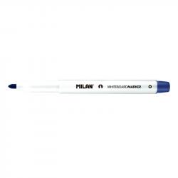 Milan Rotulador para Pizarra Blanca con Punta Redonda - Punta 3.7 mm - Tinta a Base de Alcohol - Borrable en Seco - Color Azul