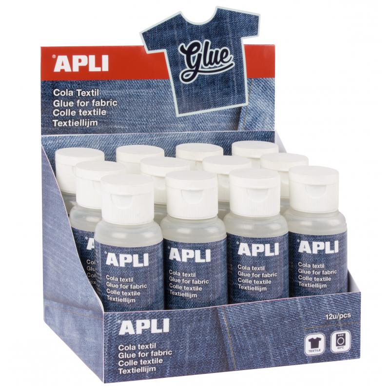 Apli Cola Textil Especial - 80ml - Resistente al Lavado - Ideal para Tejidos - Transparente