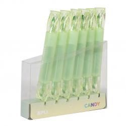 Apli Subrayadores Caramelo Verde - Doble Punta: 5mm Plana y 2mm Redonda - Refill Pack de 6 - Ideal para Agendas, Libretas y Cale