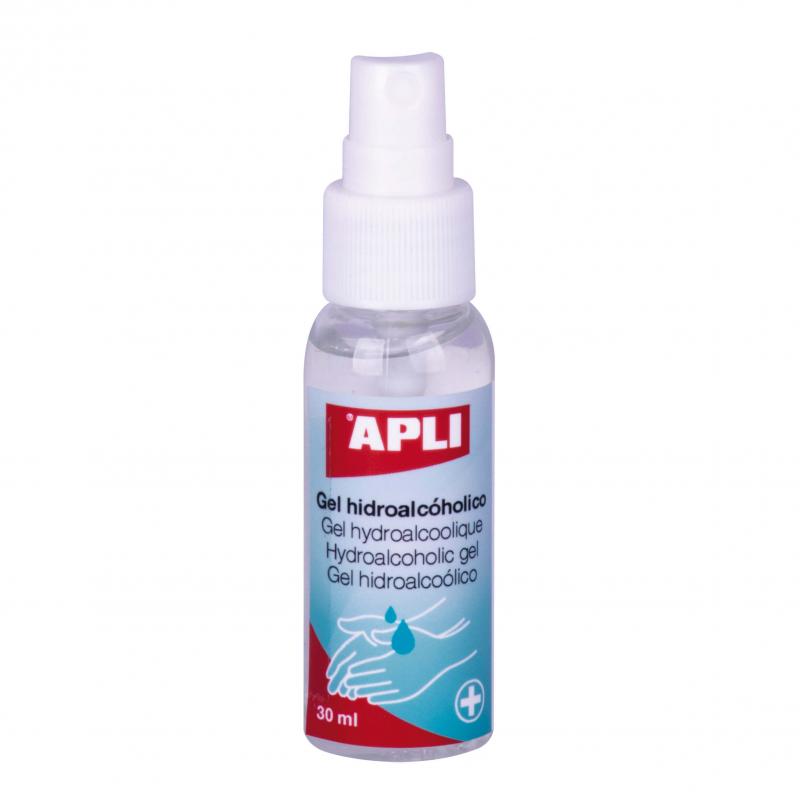 Apli Gel Hidroalcoholico Desinfectante - 30ml - 70% Etanol - sin Aclarado - Normativa Antivirica - Pulverizador