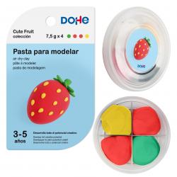 Dohe Coleccion Cute Fruit Pasta para Modelar Fresa - Ligera y Flexible - Apto para Niños de 3 a 5 Años