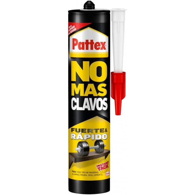 Pattex No Mas Clavos Cartucho 370gr - Adhesivo de Montaje Extra-Fuerte - Elimina la Necesidad de Clavos y Tornillos - Ideal para