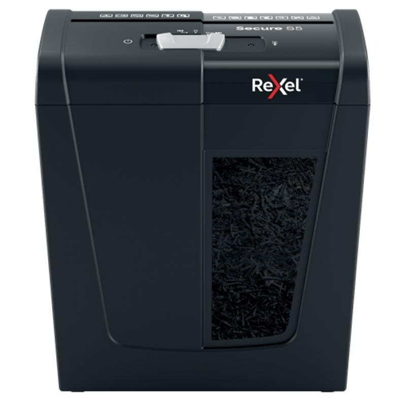 Rexel Secure S5 Destructora de Papel Manual Corte en Tiras - Destruye hasta 5 Hojas - 10L