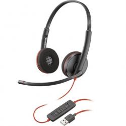 Plantronics Blackwire C3220 USB-A Auriculares con Microfono - Almohadillas Acolchadas - Controles en Cable - Color Negro