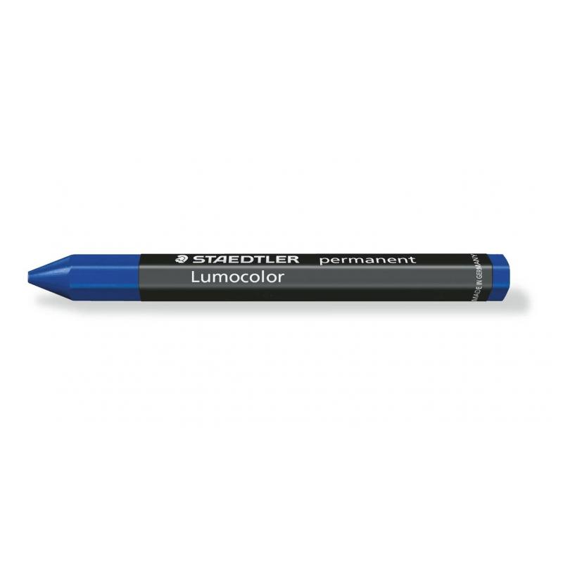 Staedtler Lumocolor Permanent Omnigraph 236 Cera Permanente Hexagonal - Resistente al Agua - Diametro 12mm Aprox - Color Azul