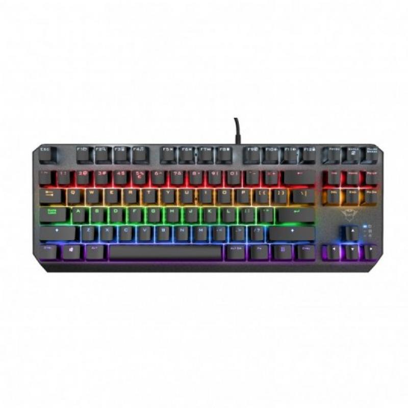 Trust Gaming GXT 834 Callaz TKL Teclado Mecanico USB - Teclas Red - Antighosting - Iluminacion RGB - Cable de 1.80m