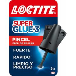 Loctite Super Glue-3 Pincel 5gr - Adhesivo Universal Triple Resistencia - Fuerza y Uso Instantaneo - 2640969/2046283/2640782/264