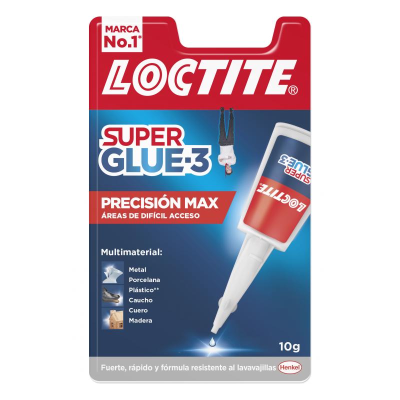 Loctite Superglue-3 Precision Max Bl 10gr - Adhesivo Liquido Transparente - Boquilla Extralarga - Secado Rapido - Resistente al 