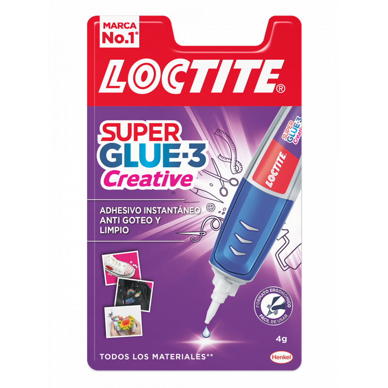 Loctite Superglue-3 Creative Pen 4Gr - Adhesivo Universal en Forma de Boligrafo - Aplicacion Gota a Gota Precisa y Limpia - No G