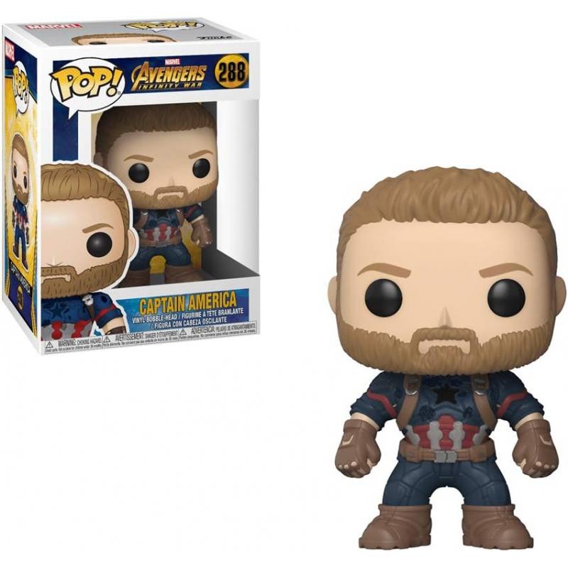 Funko Pop Marvel Avengers Infinity War Capitan America - Figura de Vinilo - Altura 9cm aprox.