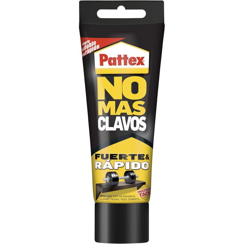 Pattex No Mas Clavos Tubo 250gr - Adhesivo de Montaje Extra-Fuerte - Elimina la Necesidad de Clavos y Tornillos - Ideal para Bri