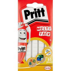 Pritt Multitack Pack de 65 Piezas de Masilla Adhesiva Blanca - Fuertes, Limpias y Removibles