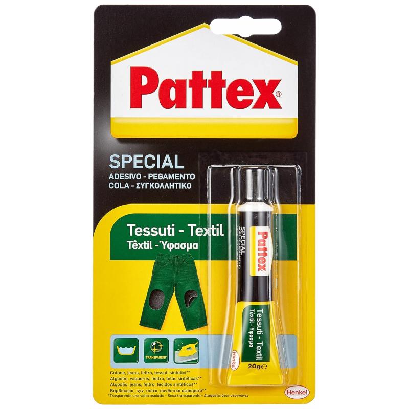 Pattex Pegamento Transparente Especial Textil 20gr - Resistente a Lavados y Planchado - Para todo tipo de Tejidos