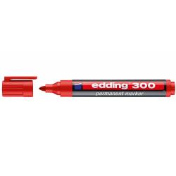 Edding 300 Rotulador Permanente - Punta Redonda - Trazo entre 1.5 y 3 mm. - Tinta Casi Inodora - Capuchon con Clip - Secado Rapi