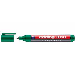 Edding 300 Rotulador Permanente - Punta Redonda - Trazo entre 1.5 y 3 mm. - Tinta Casi Inodora - Capuchon con Clip - Secado Rapi