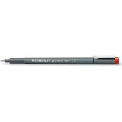 Staedtler Pigment Liner 308 Rotulador Calibrado - Trazo 0.3mm - Secado Rapido - Color Rojo