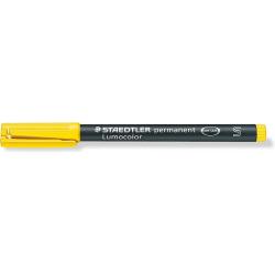 Staedtler Lumocolor Permanent 313 Rotulador Permanente de Punta Fina - Trazo 0.4mm Aprox - Secado Rapido - Color Amarillo