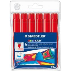 Staedtler Noris Watercolour 340 Pack de 6 Rotuladores de Gran Tamaño - Trazo 3mm Aprox - Lavable Facilmente - Tinta Base de Agua