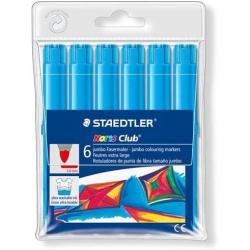 Staedtler Noris Watercolour 340 Pack de 6 Rotuladores de Gran Tamaño - Trazo 3mm Aprox - Lavable Facilmente - Tinta Base de Agua