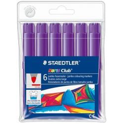 Staedtler Noris Watercolour 340 Pack de 6 Rotuladores de Gran Tamaño - Trazo 3mm Aprox - Lavable Facilmente - Tinta Base de Agua