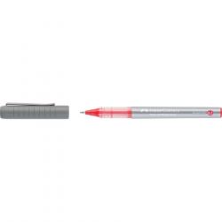 Faber-Castell Roller Free Ink Boligrafo de Tinta Liquida - Punta Conica 0,7mm - Ancho de Linea Fino - Clip de Metal - Color Rojo