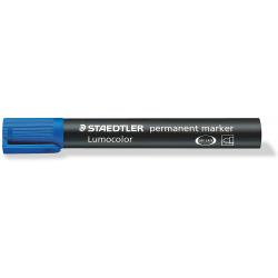 Staedtler Lumocolor 352 Rotulador Permanente - Punta Redonda - Trazo 2mm Aprox - Capuchon con Clip - Secado Rapido - Color Azul