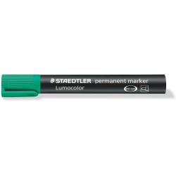 Staedtler Lumocolor 352 Rotulador Permanente - Punta Redonda - Trazo 2mm Aprox - Capuchon con Clip - Secado Rapido - Color Verde