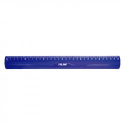 Milan Regla Flexible y Resistente - Longitud 30cm - Color Azul